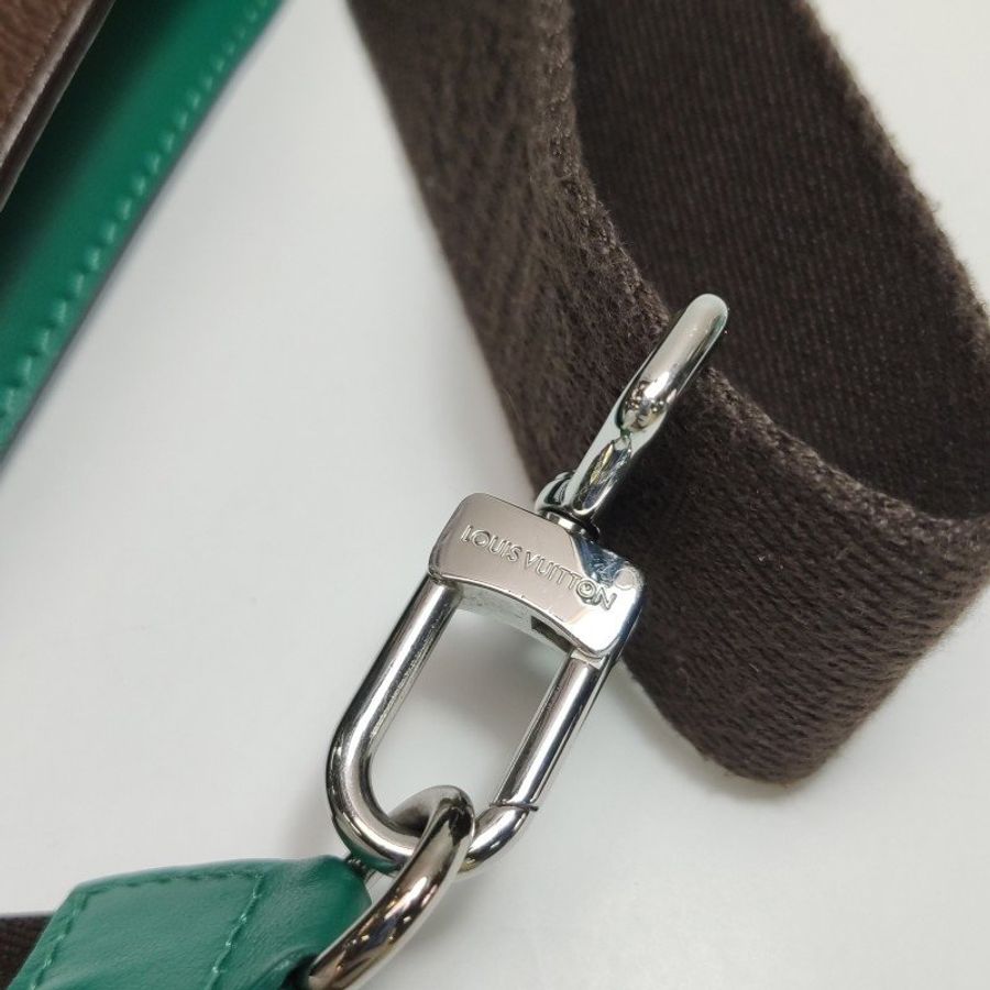 Louis Vuitton (LV) Gaston Wearable Wallet牛皮拼 色老花子母包斜背包單肩包晶片款-12