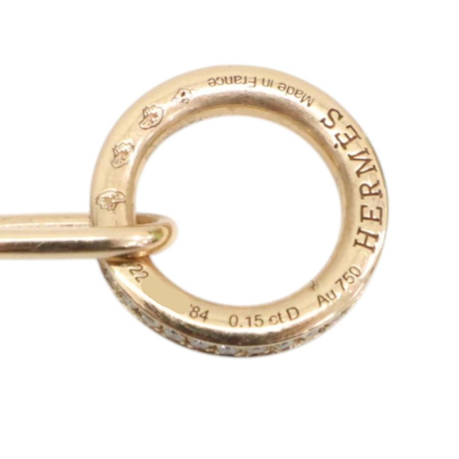 18K玫瑰金 黑色琺瑯 鑽石 Precieux Kelly Long 項鍊【HERMES 愛馬仕】 223220B 00-3