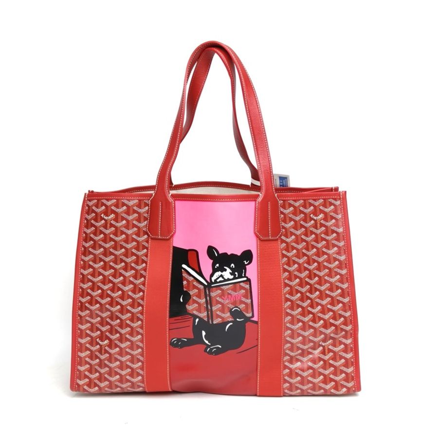GOYARD VILLETTE法鬥限量購物托特包紅色PVC-0