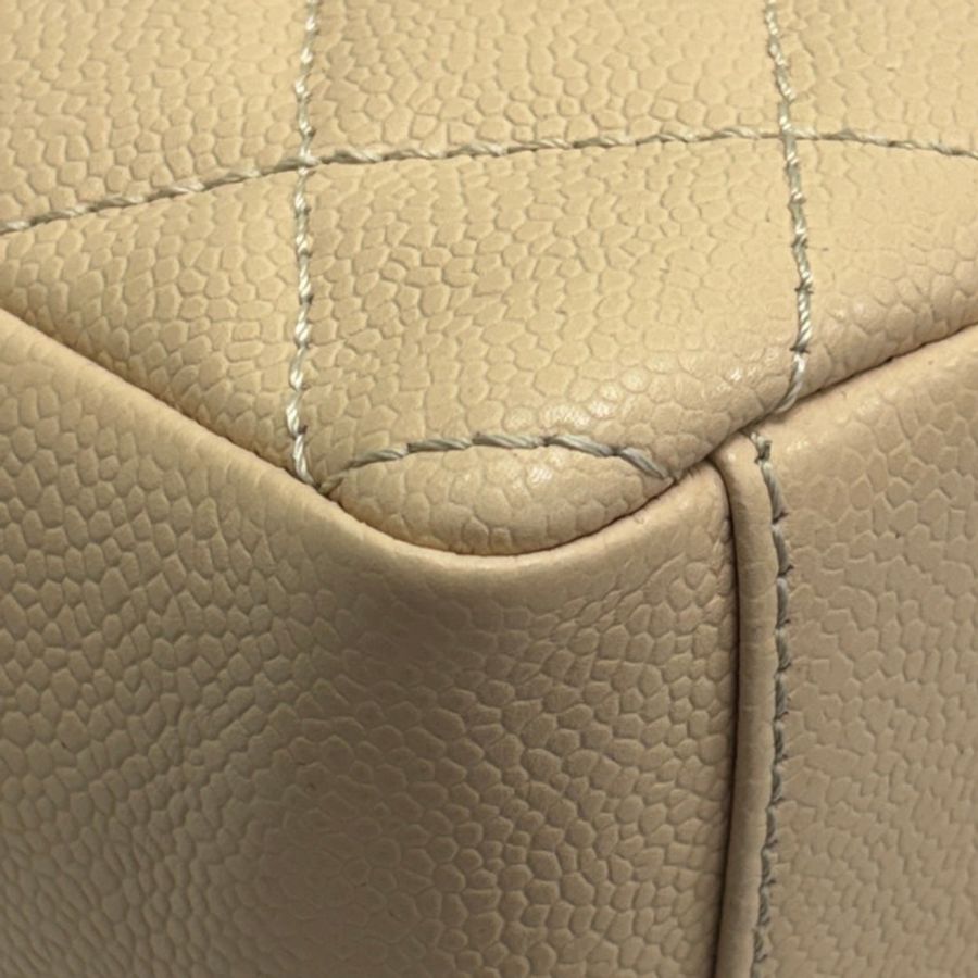 米色 荔枝紋 牛皮 PST 肩背包【CHANEL 香奈兒】 A50994-12