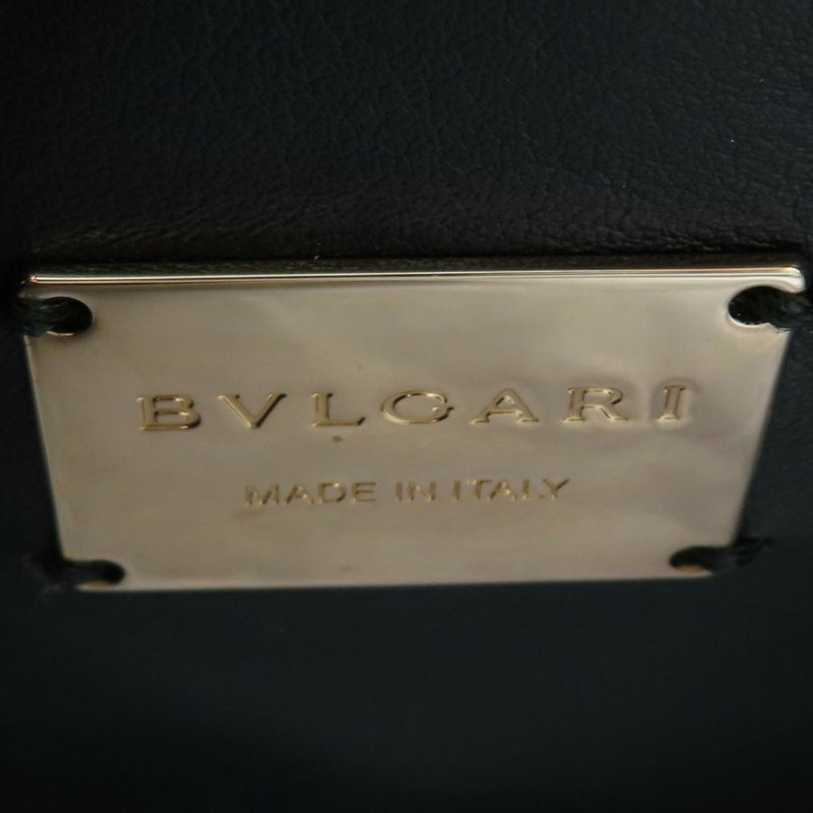 黑色 牛皮 Serpenti Cabochon 後背包【BVLGARI 寶格麗】 288735-6