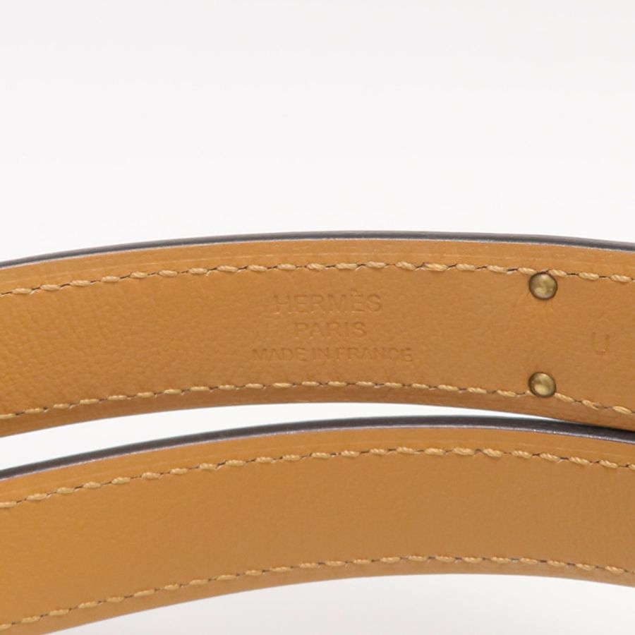 HERMES Epsom皮革Kelly Pocket 18金扣皮帶-6