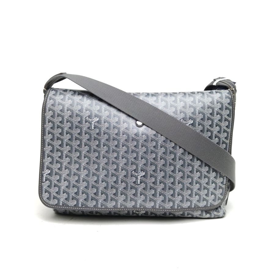 GOYARD 灰色PVCCapetien男士郵差包單肩包-0