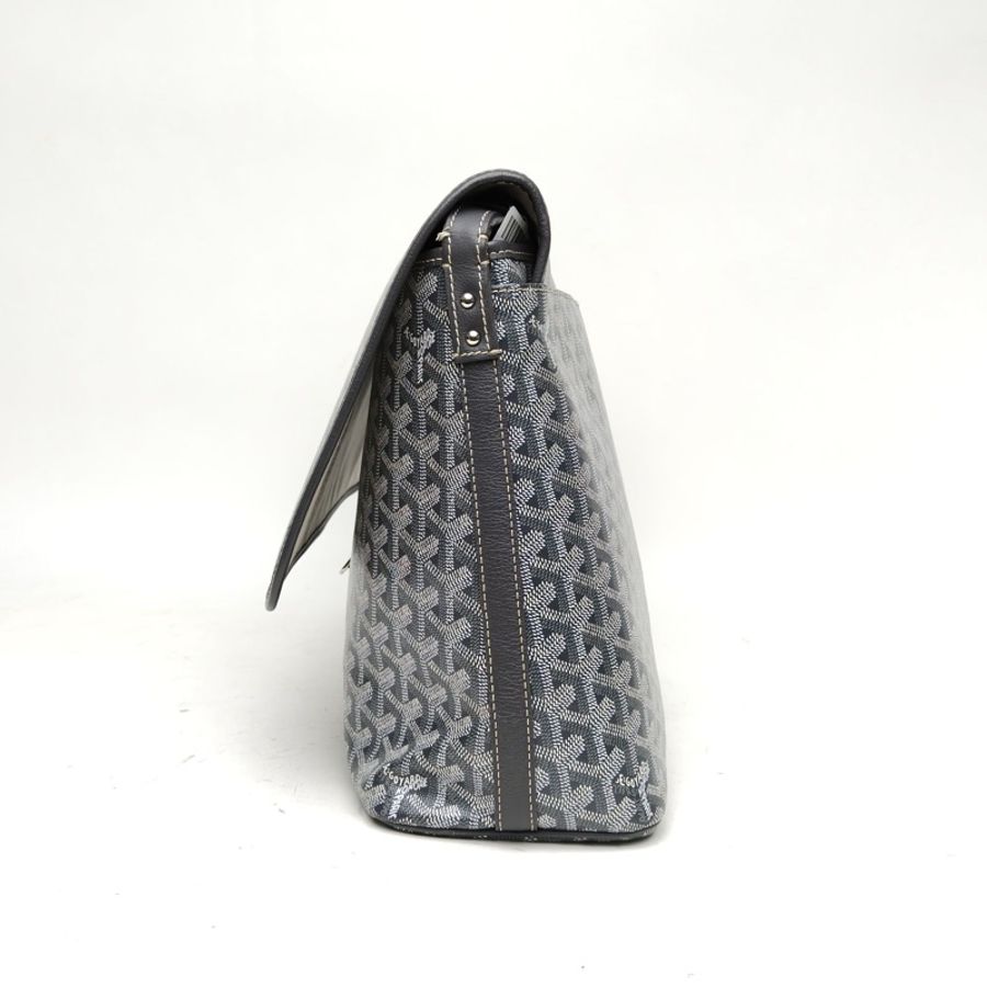 GOYARD 灰色PVCCapetien男士郵差包單肩包-1