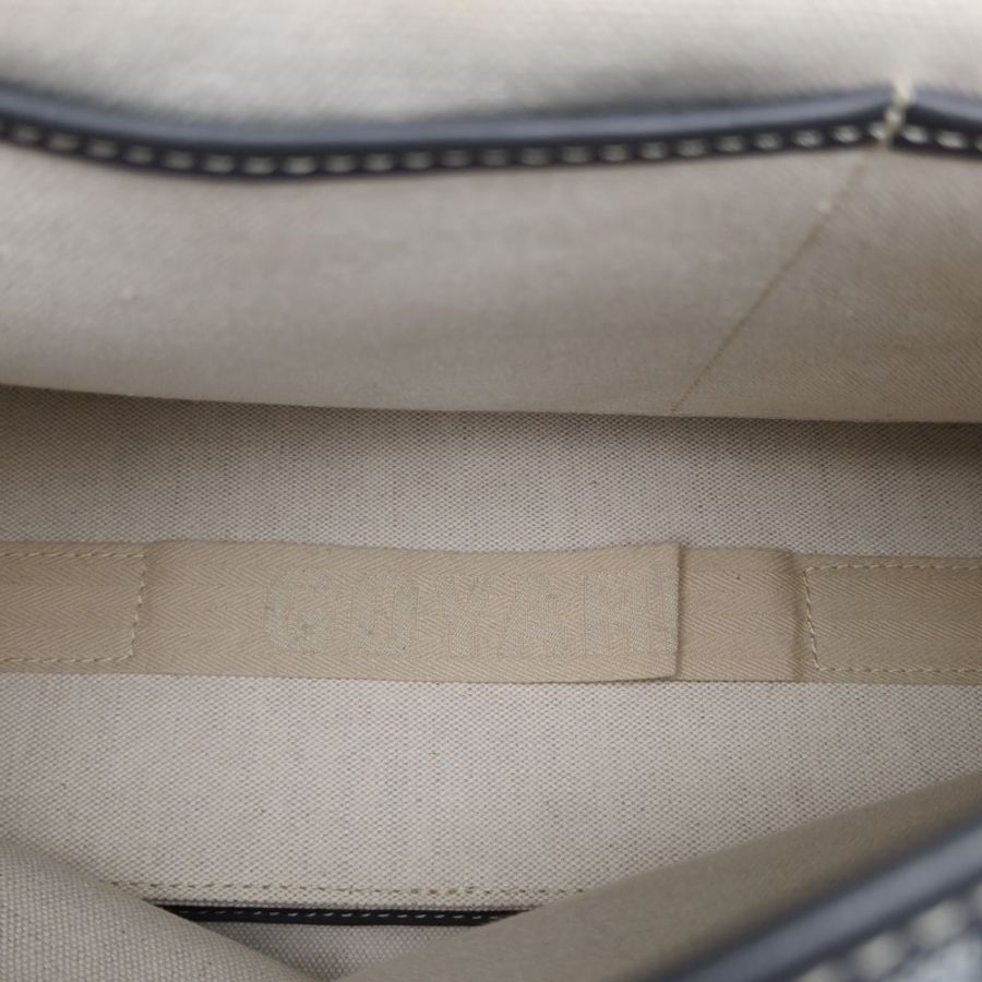 GOYARD 灰色PVCCapetien男士郵差包單肩包-4