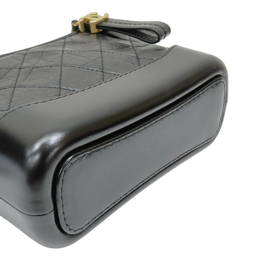 黑色 牛皮 Gabriel Hobo Small 肩背包 金扣 無卡【CHANEL 香奈兒】 AS0865-11