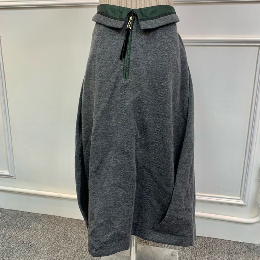 ‼️中古百搭款‼️Louis Vuitton 👑灰色羊毛長裙 🩶🩶-1