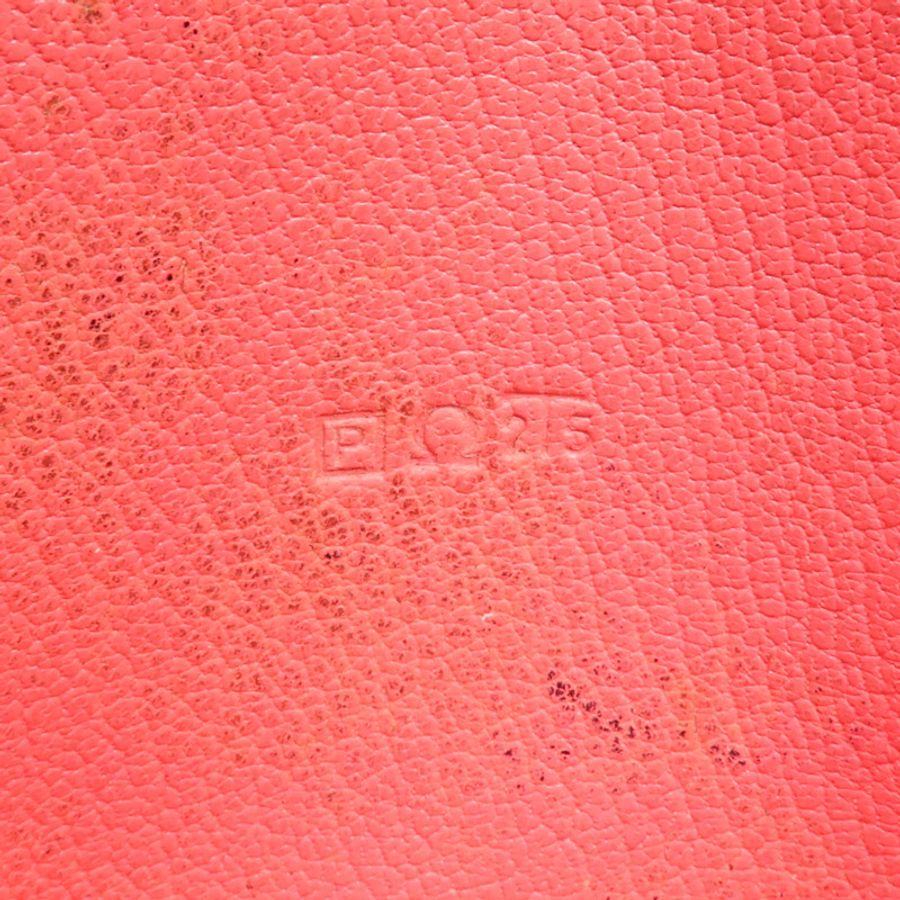 HERMES 山羊皮革Evelyne Long Wallet長錢包Rose Lipstick-9