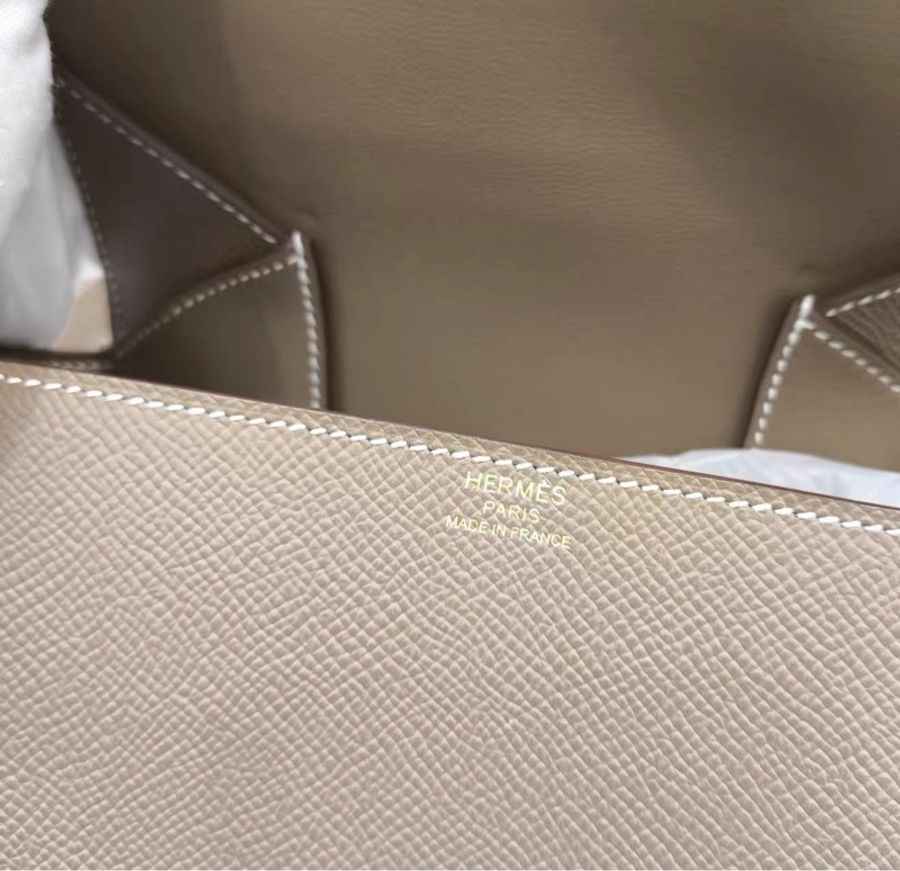 🌈Hermes🧡Mini Della🧡大象灰金扣🌟98.5新🌟Epsom皮🌟minidella🌟della🌟愛馬仕🌟-2