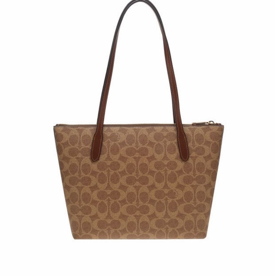 Coach 女士 Fiona 標誌性帆布拉鍊托特包均碼碼24cm*7cm*15.9cm-1
