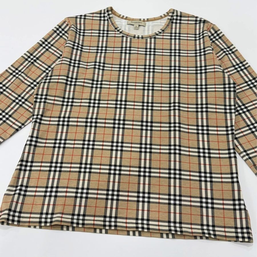 BURBERRY 倫敦 經典格紋長袖上衣-4