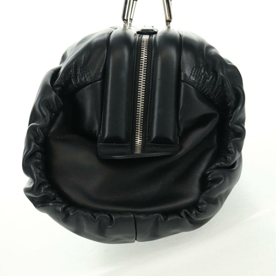 【日本直送】Christian Dior Karenina 手提包,黑色銀色真皮,正品,貨號 168453SAV-4