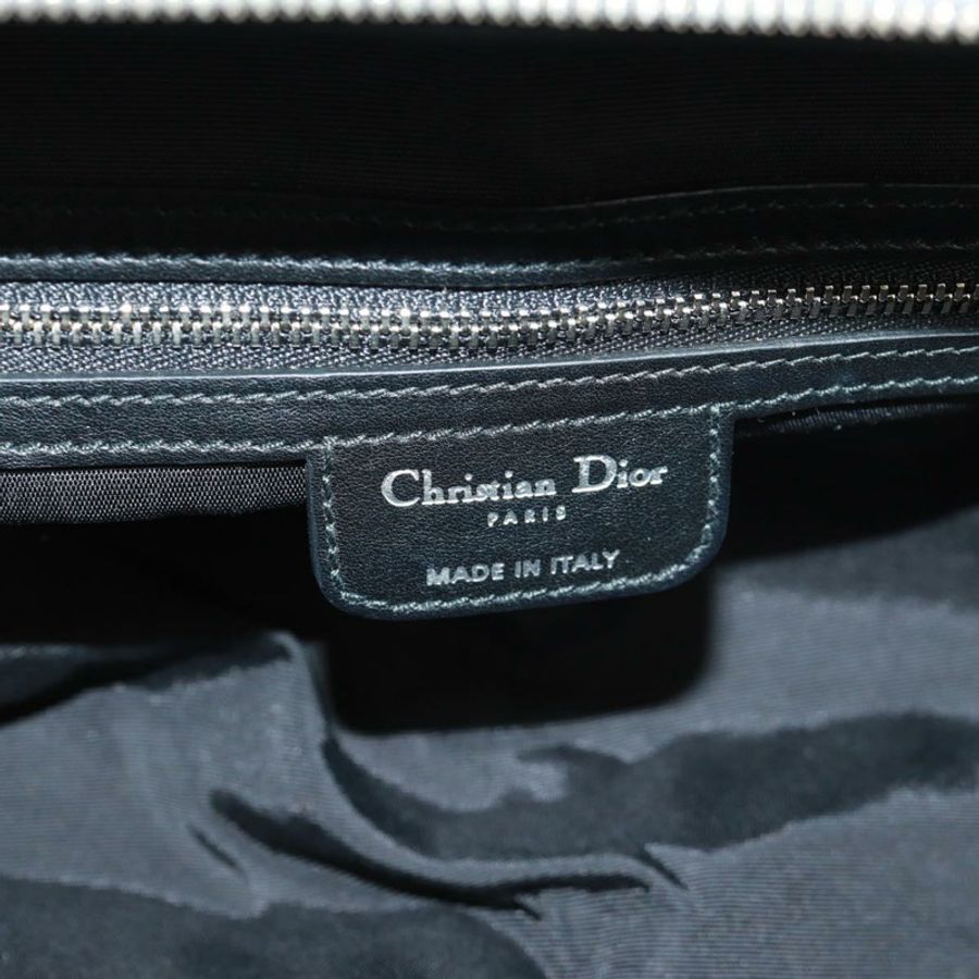 【日本直送】Christian Dior Karenina 手提包,黑色銀色真皮,正品,貨號 168453SAV-15