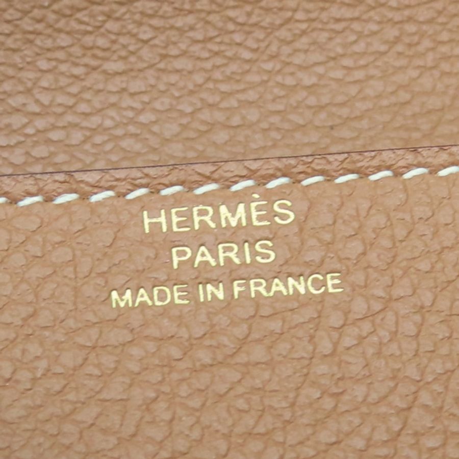 金棕色 Evercolor牛皮 Roulis Slim Wallet 二折短夾 U刻 金釦【HERMES 愛馬仕】-7
