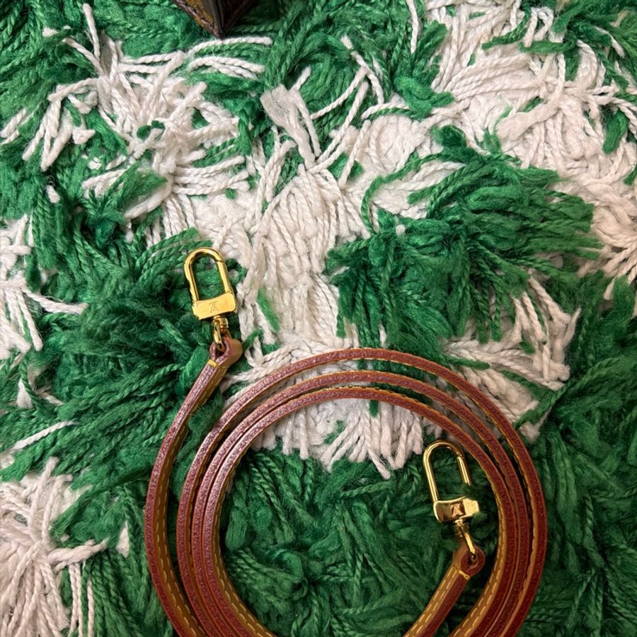 LOUIS VUITTON Petit Sac Plat 單肩包 手提包 Monogram 帆布 二手 女士-11