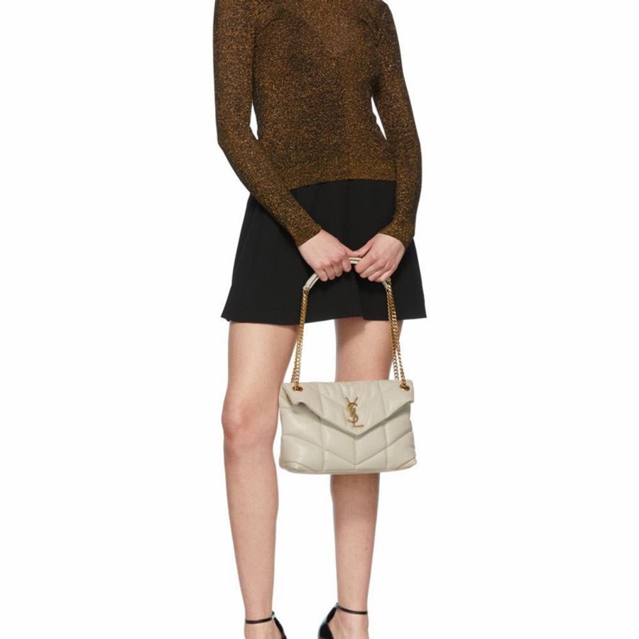 Saint Laurent 女士 PUFFER小號絎縫小羊皮手袋均碼碼小號、29 X 11 X 17CM-1