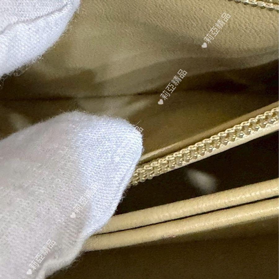 Chanel coco handlemini 金釦 芥末黃荔枝牛皮 全新閒置-23