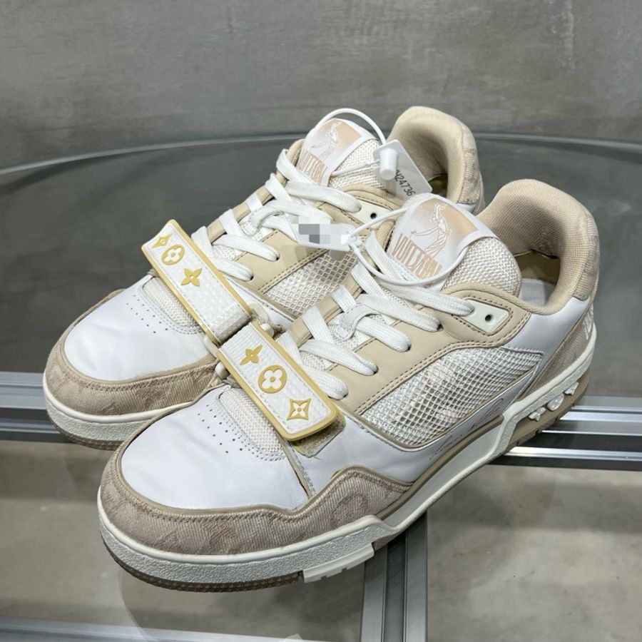 Louis Vuitton路易威登 Trainer 卡其魔術貼 39.5碼-0