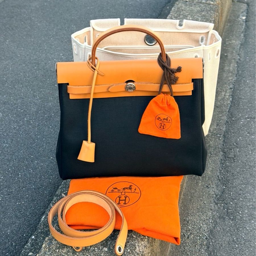 Hermes Herbag 31 棕色皮革(附黑白替換袋)-2