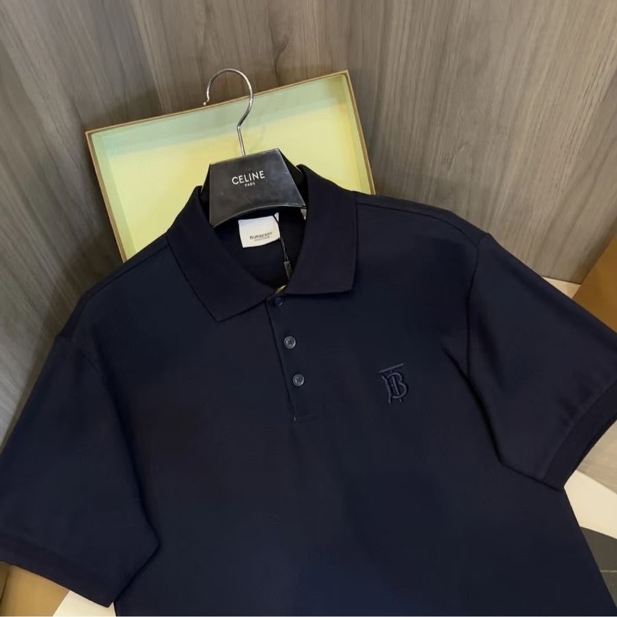 深藍近黑BURBERRY男款短袖POAL衫-0