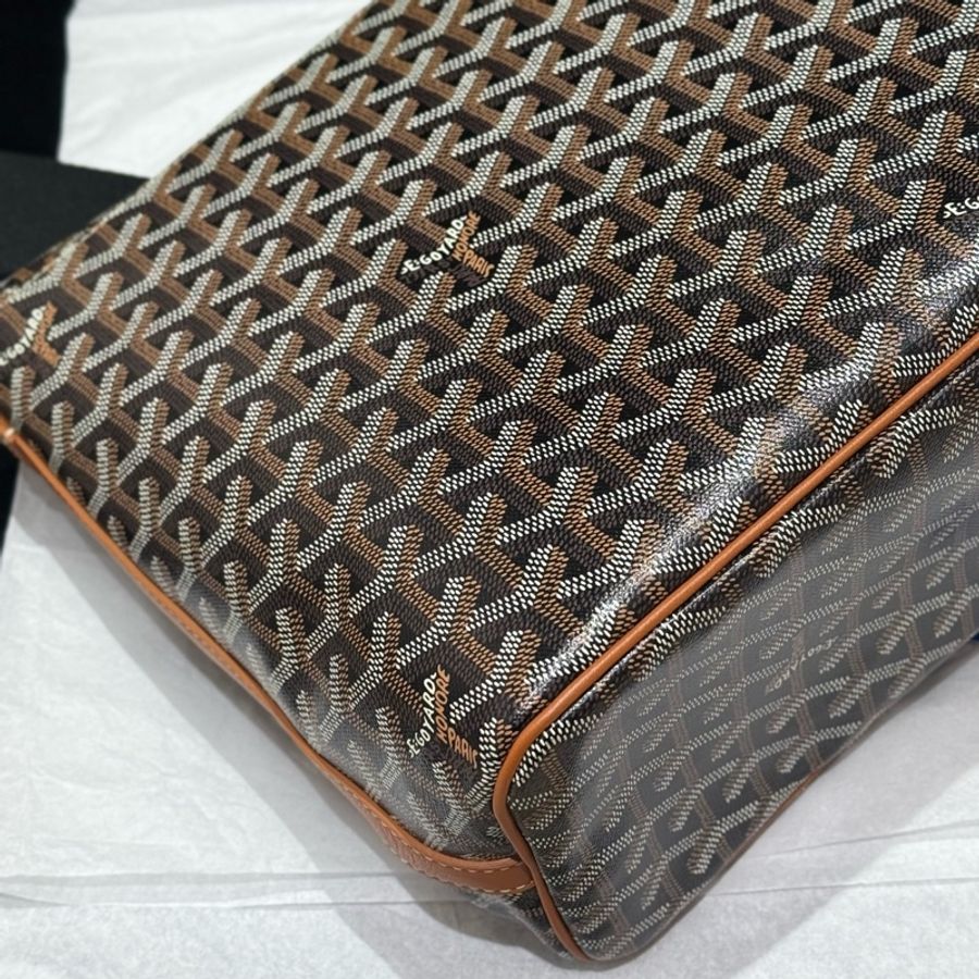GOYARD/戈雅 Capetien棕色老花郵差包 容量巨大 男女通用 23年編碼 尺寸35*27-7