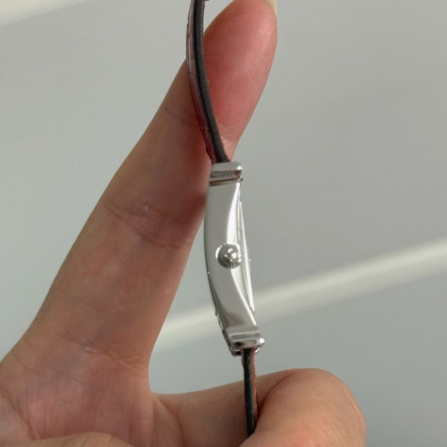 【超低價擁有鱷魚皮‼️富貴逼人✨富婆必備😆】HERMES 愛馬仕 HH1.235 w 047211ww 00 鑽石手錶 原鑲鑽 石英腕表 鰐魚皮錶帶-5
