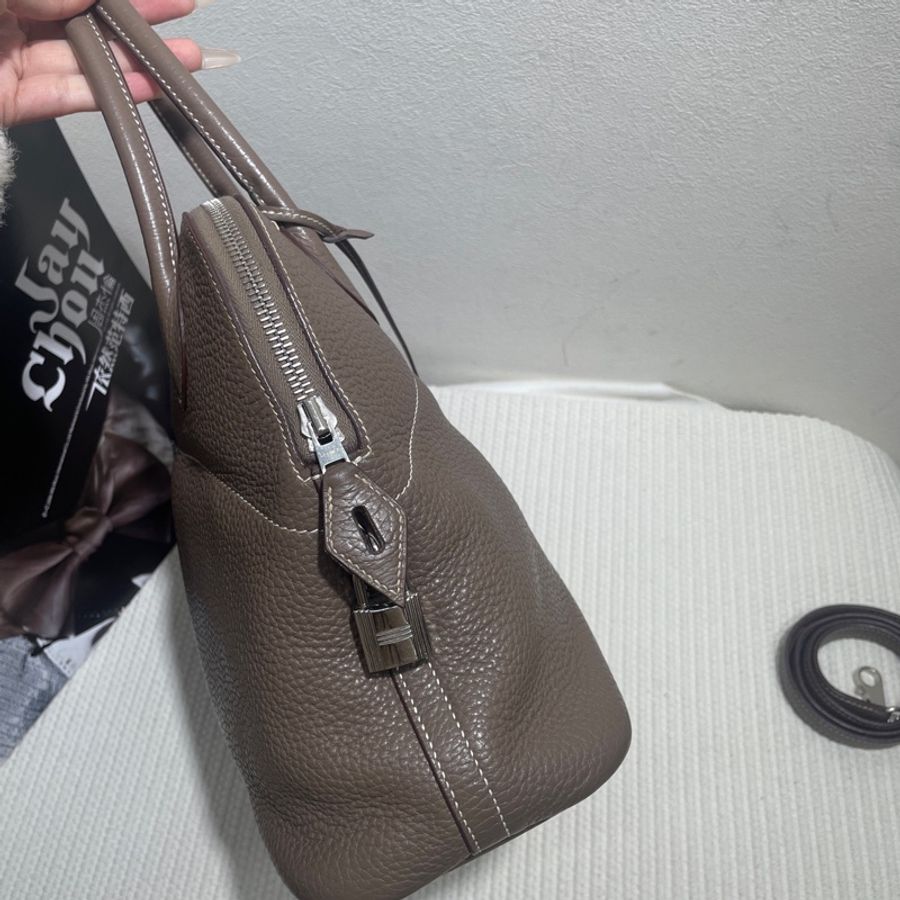 Hermes愛馬仕 bolide 保齡球31 大象灰 togo皮-10
