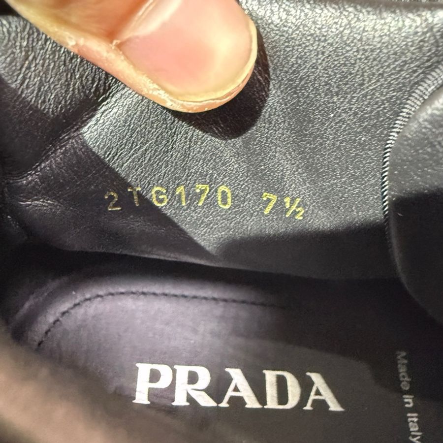 PRADA普拉達 Wheel CASSETTA 帆布 圓頭系帶 高幫 時尚板鞋 男款-6