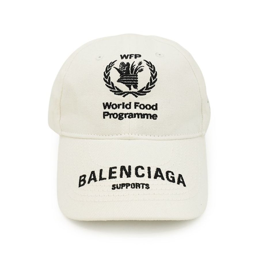 Balenciaga 聯名款 棉質棒球帽#L(白)-1