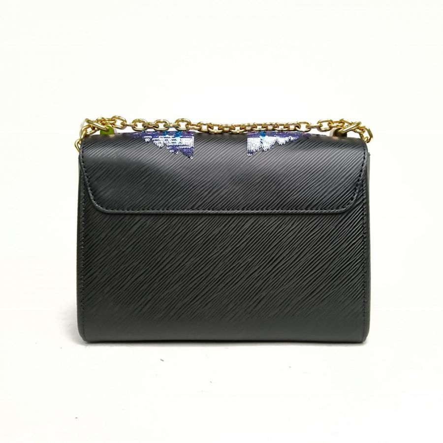 LOUIS VUITTON TWIST中號圖案水波紋牛皮金扣亮片刺繡巨嘴鳥限量款-2
