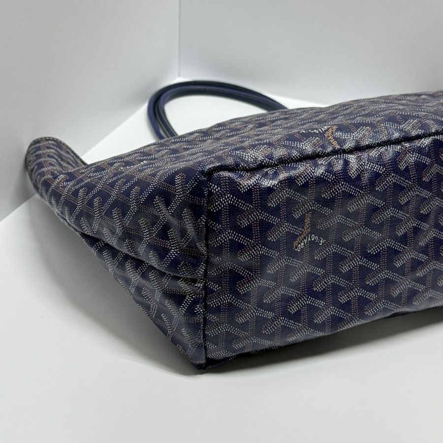 【時髦經典🪩】 Goyard Saint Louis PM 海軍藍 托特包 (代購9萬多)-8