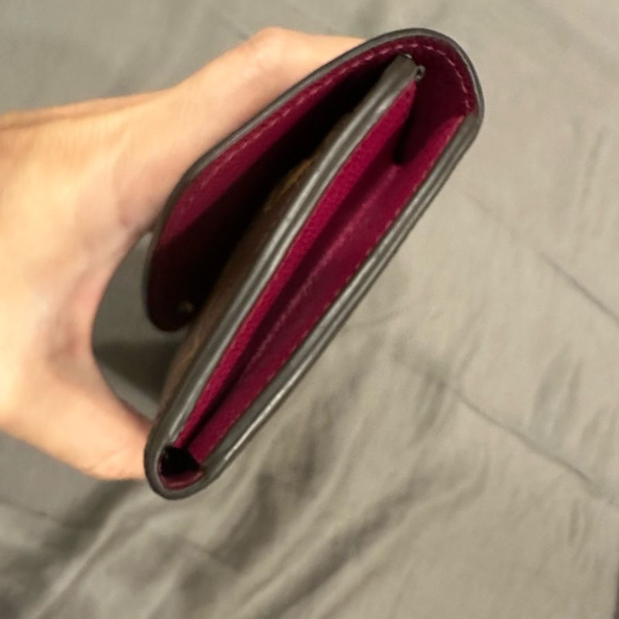 LV 發財長夾 桃紅色-2