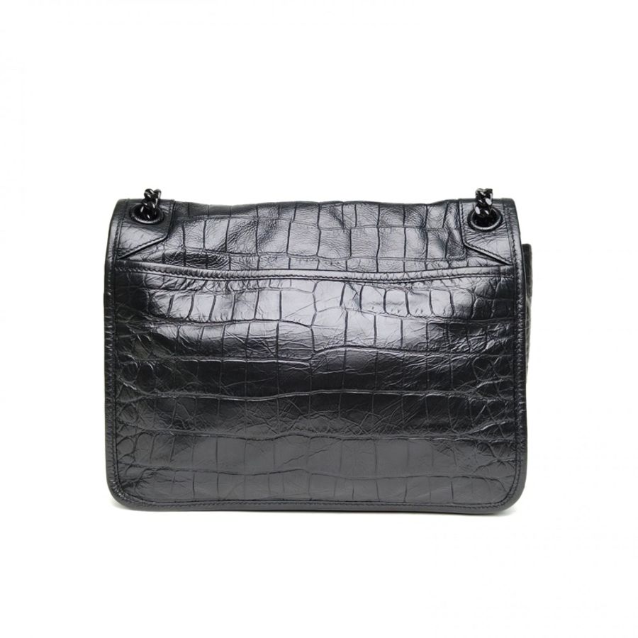 SAINT LAURENT Niki中號28黑色牛皮金扣-2
