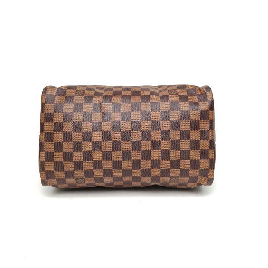 LOUIS VUITTON Speedy30配肩帶棕色棋盤格PVC2015-3