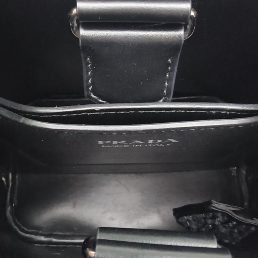 PRADA 銀色水晶Panier滿天星水桶包-5