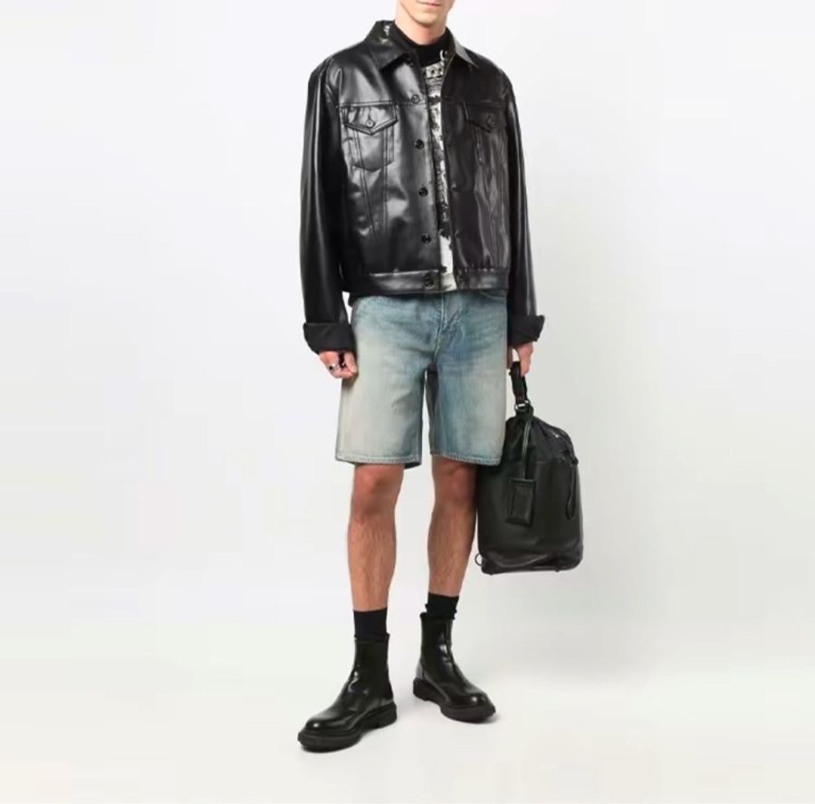Givenchy 寬松闊腿牛仔短褲 男款 藍色-0