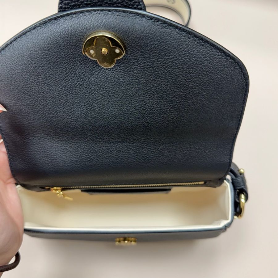 LV 黑牛皮金釦 Pont 9 Soft 背帶斜背包-6