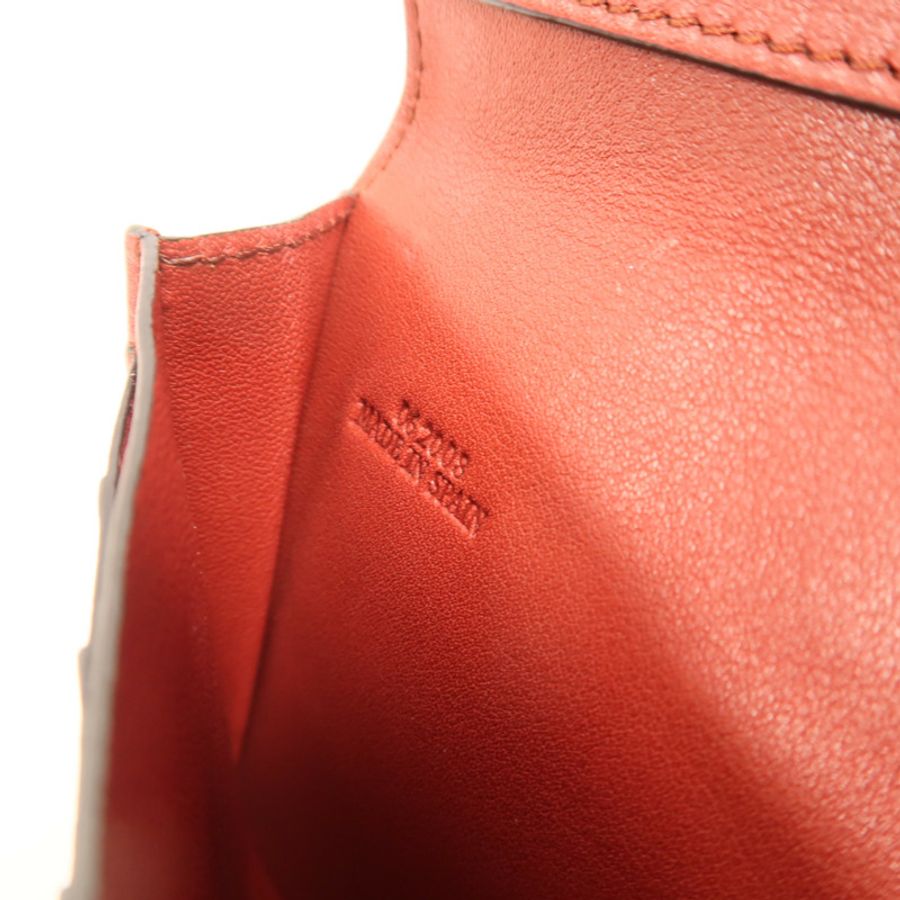 LOEWE 牛皮皮革Large Vertical Wallet銀扣長錢包-8