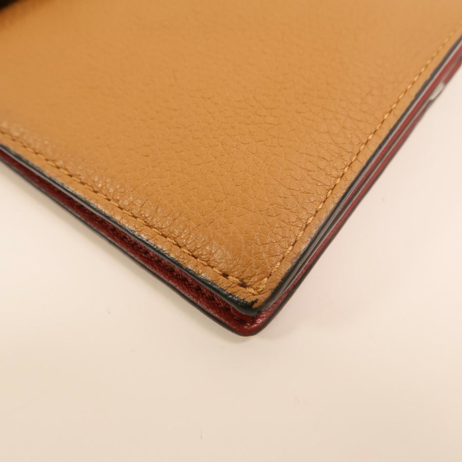 LOEWE 牛皮皮革Large Vertical Wallet銀扣長錢包-11