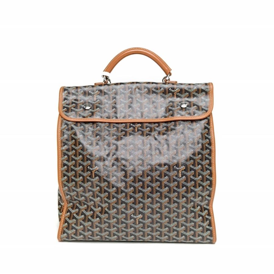 GOYARD Leger雙肩包33棕色PVC-0