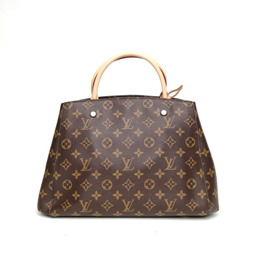 LOUIS VUITTON Montaigne蒙田中號33老花PVC金扣2018-2
