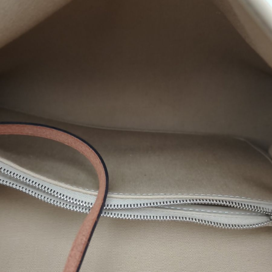 HERMES Herbag31米色拼楓葉棕帆布/牛皮X刻銀扣-5