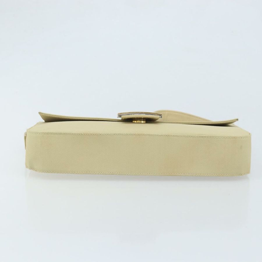 【日本直送】FENDI Mamma Baguette 肩背包 帆布 米色 金色 正品 BAZ238A-4
