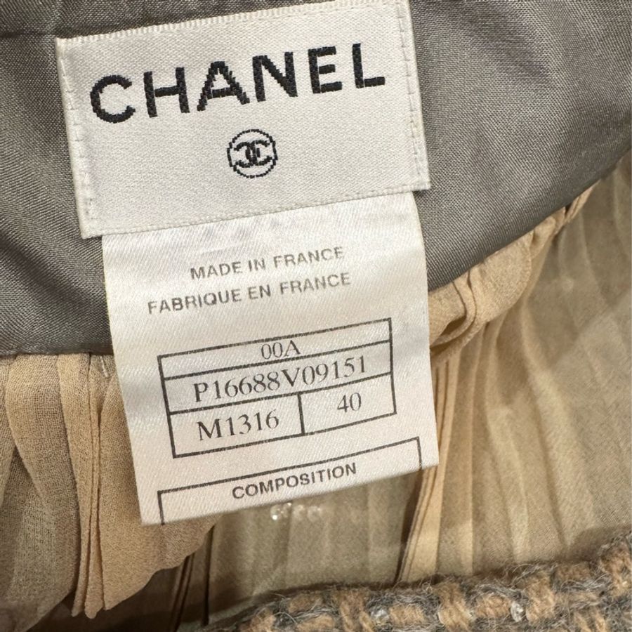 《新歡舊愛》近新CHANEL香奈兒毛呢亮片可愛短裙40/M-6