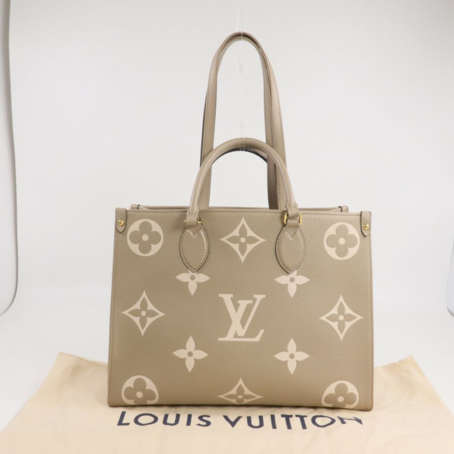 LOUIS VUITTON Monogram Empreinte OnTheGo MM金扣手挽肩背兩用袋-17