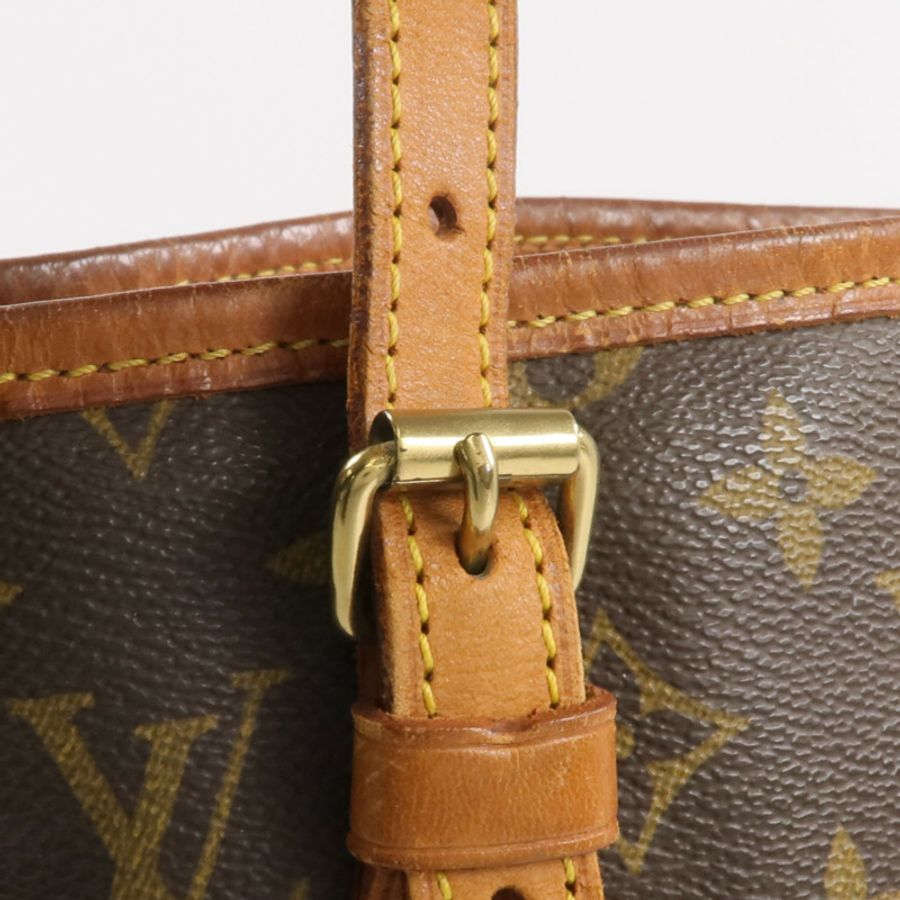 LOUIS VUITTON Monogram Bucket PM金扣手挽袋-9