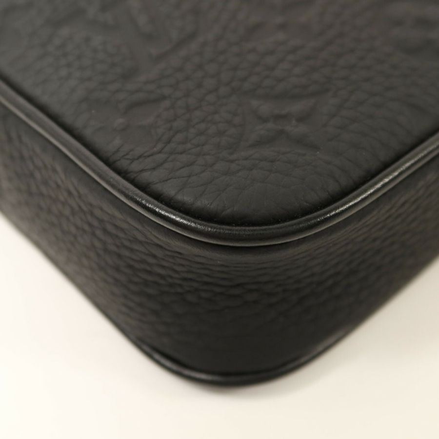 LOUIS VUITTON Monogram Taurillon Pochette Volga Uniform腰包-10
