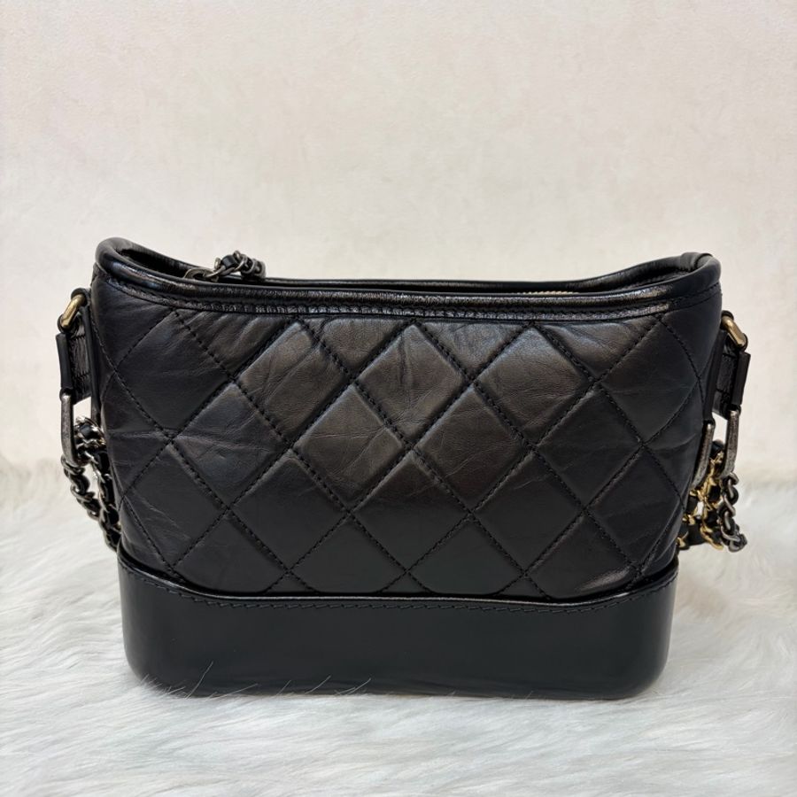 CHANEL A91810 AS0865 gabrielle HOBO 20公分 黑色斜背包流浪包 小號-3