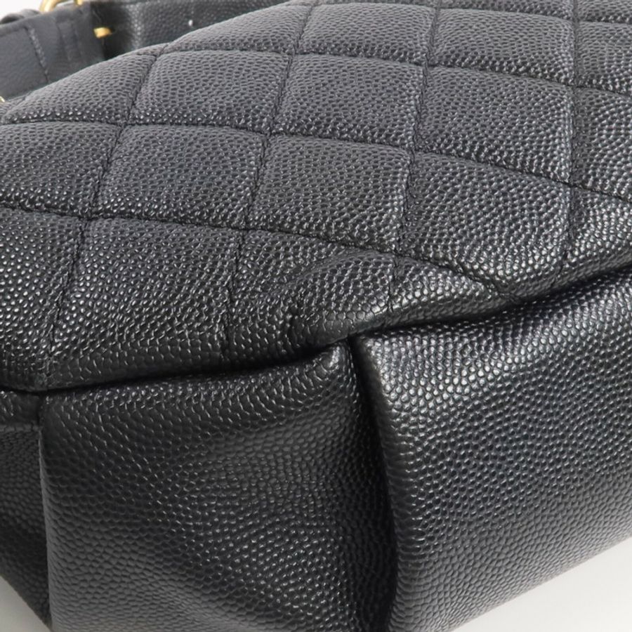 CHANEL 牛皮皮革Filigree Waist Bag金扣腰包-8