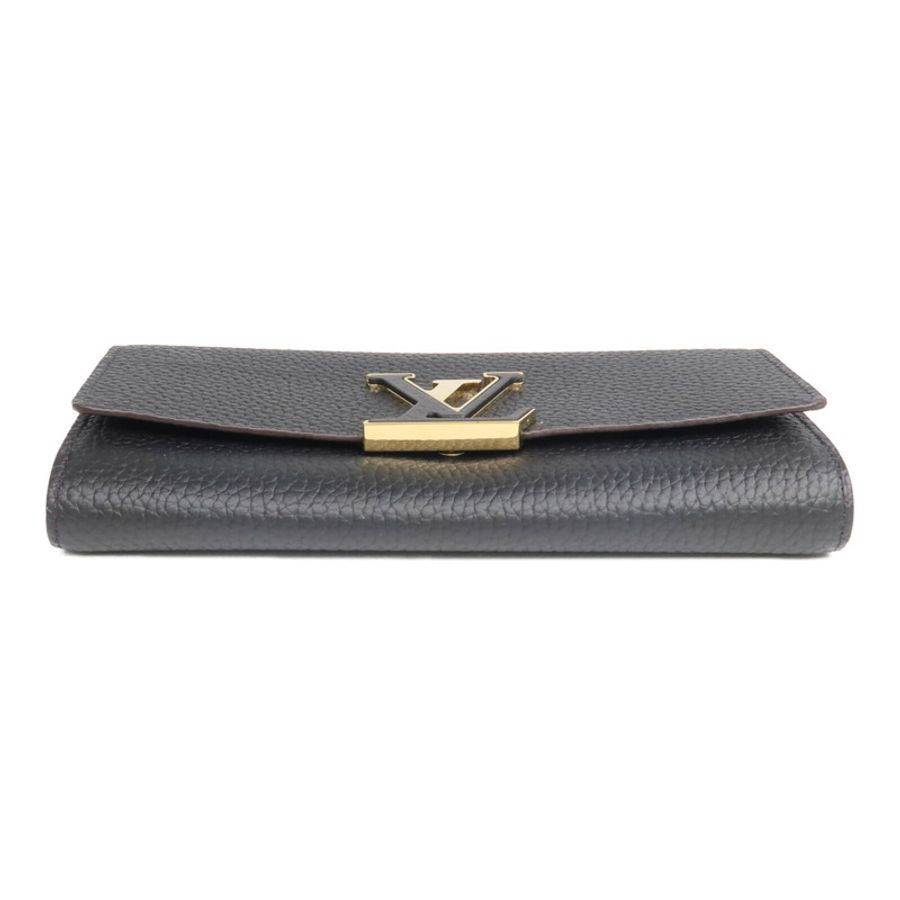 LOUIS VUITTON Taurillon Capucines Wallet金扣長錢包-5